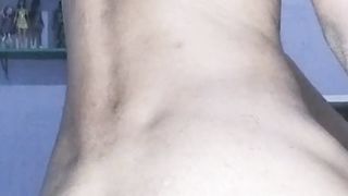 Trans sitting on faux-cock