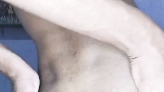 Trans sitting on faux-cock