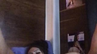 Satan angel Sarah Bella transsexual punheta hand job