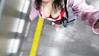 She-male girl traveling on the Metro with some cute bra-stuffers ( . and . ) LOOKING FOR SEXUAL ADVENTURES