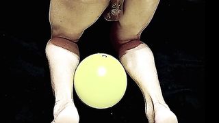 TGirl dribbling spunk all over herself