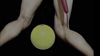 TGirl dribbling spunk all over herself