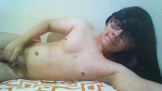 Femboy witnessing pornography wishing it was her getting poked