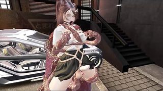 Hermaphroditism Is Screwed By A Hookup Machine, She Can't Hold On And Finishes off