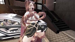 Hermaphroditism Is Screwed By A Hookup Machine, She Can't Hold On And Finishes off