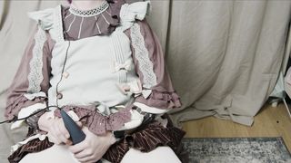 Taunting in v-card and nappy until I jizm