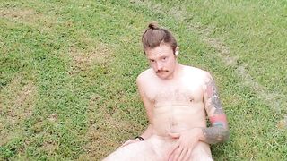 Ftm spreads and plays with muff in open realm