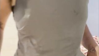 trans butch is naughty after exercise