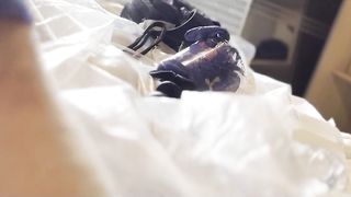 masturbating His Spandex Leggins