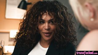 Skye Blue got fucked by shemale employee