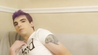 Femboi with rosy underpants gets wild and opens up taut culo