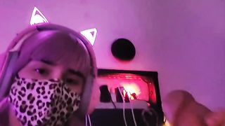 Trans Damsel Fapping Man sausage Cum shot