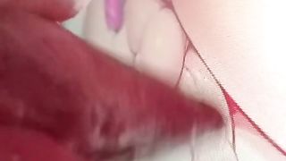 fellating the backside, raw manstick, and hatch of ultra-cute manga porn trans in the guest room, close-up