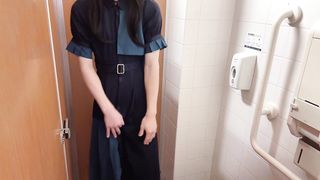 [Crossdressing] Japanese getting off with a pile of orgasm in a super-cute uniform