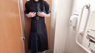 [Crossdressing] Japanese getting off with a pile of orgasm in a super-cute uniform