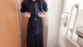 [Crossdressing] Japanese getting off with a pile of orgasm in a super-cute uniform