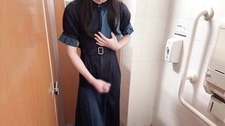 [Crossdressing] Japanese getting off with a pile of orgasm in a super-cute uniform