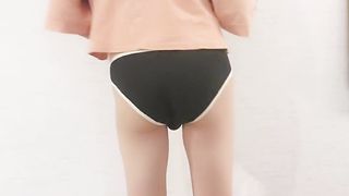 【Shamale】Sissy Solo getting off with molten undies