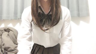 男の娘 - 女子高生コスでシャワーを浴びながら びしょ濡れオナニー - crossdresser