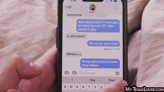 GENDERX - Transgender stunner barebacked in 3 way be4 throating