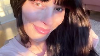 Post-op tgirl has a tiny joy in the setting sun