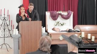 SacredShemale.com - TRANSSEXUAL Foxxy barebacked at spouses burial