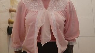 Sissy with large titts rails fuck stick