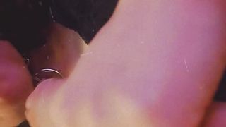 She-creature Queen Punk with freckles wanks off