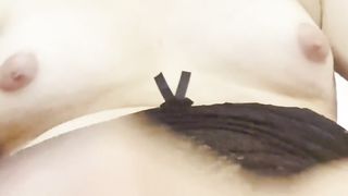 Trans Safada Packing Her Gullet With Milk and Taking It All