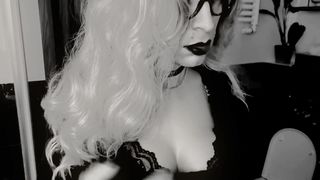 Gorgeous Crossdresser Smoking Slender Ciggy Yam-sized Milk cans Neil Penetrates Gigantic Glasses