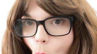 Uber-cute crossdresser can’t stop deepthroating off their fave fake penis