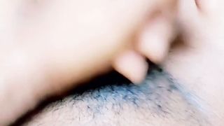 She-creature furry meaty clitty knead and attempt to get it rock-hard and spunk