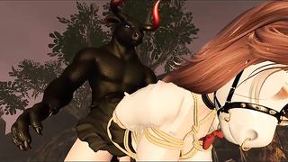 Shibari outdoors with the camp guide