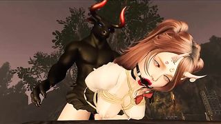 Shibari outdoors with the camp guide