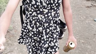 linda trans con sandalias nuevas muy caliente sale a caminar busca un pene grande y grueso