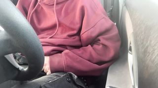 Needy ftm has noisy climax in a engaged parking plenty of