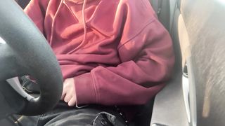 Needy ftm has noisy climax in a engaged parking plenty of