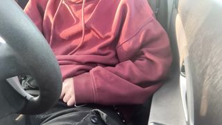 Needy ftm has noisy climax in a engaged parking plenty of