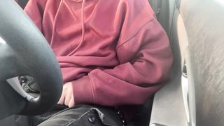 Needy ftm has noisy climax in a engaged parking plenty of