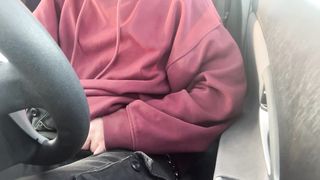 Needy ftm has noisy climax in a engaged parking plenty of