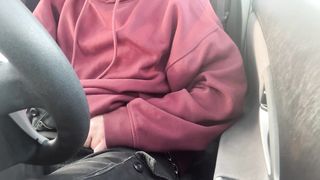 Needy ftm has noisy climax in a engaged parking plenty of