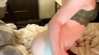 Trans damsel gets boinked by lovemaking machine guest room POINT OF VIEW