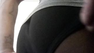 AMPLE DONK TRANSGIRL WITH MONSTROUS BLACK FUCKPOLE WAGGING