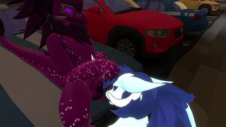 Super-naughty furries in public