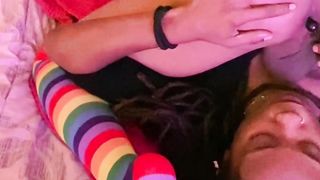 Step Mummy Caught Trans Damsel and Step Sister Doing sixty nine