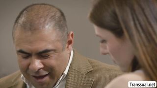 Beautiful TS stepdaughter analed by fat stepdaddy