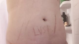 Calm T-Woman Showcases off her bra-stuffers and booty in the bathroom