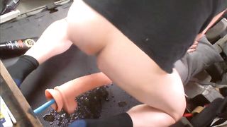 Amyrider88 smoking red-hot bootie in the camper