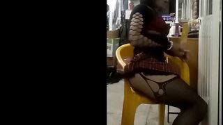 toying with my faux-cock... Teaching for my very first rod