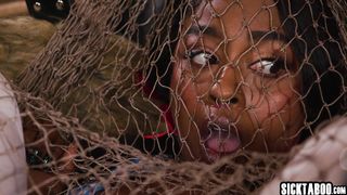 Captured black Destiny Mira enjoyed sex